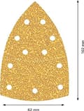 Miniatyrbillede 4 af 11: Bosch-tilbehør 2608901676 Slibepapir til multisliber korn 40 (L x B) 102 mm x 93 mm Pakke med 10 stk (2608901676)
