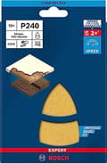 Miniatyrbillede 7 af 11: Bosch-tilbehør 2608901653 Slibepapir til multisliber korn 240 (L x B) 93 mm x 102 mm Pakke med 10 stk (2608901653)