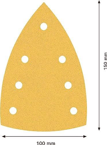 Bosch-tilbehør 2608901643 Slibepapir til multisliber korn 120 (L x B) 150 mm x 100 mm Pakke med 50 stk. (2608901643)