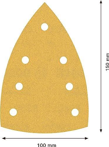 Bosch-tilbehør 2608901644 Slibepapir til multisliber korn 180 (L x B) 150 mm x 100 mm Pakke med 50 stk (2608901644)