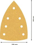 Miniatyrbillede 9 af 11: Bosch-tilbehør 2608901641 Slibepapir til multisliber korn 60 (L x B) 150 mm x 100 mm Pakke med 50 stk. (2608901641)