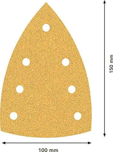 Bosch-tilbehør 2608901641 Slibepapir til multisliber korn 60 (L x B) 150 mm x 100 mm Pakke med 50 stk. (2608901641)