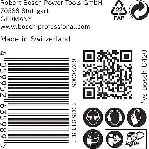 Bosch tillbehör 2608901648 Sandpapper för Multi-Sander Grit 80 (L x B) 93 mm x 102 mm Paket med 50 (2608901648)