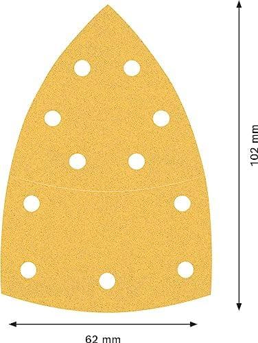 Bosch-tilbehør 2608901649 Slibepapir til multisliber korn 120 (L x B) 93 mm x 102 mm Pakke med 50 stk (2608901649)
