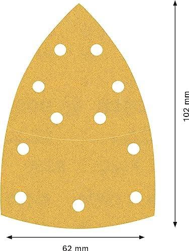 Bosch tillbehör 2608901650 Slippapper för Multi-Sander Grit 180 (L x B) 93 mm x 102 mm Paket med 50 (2608901650)