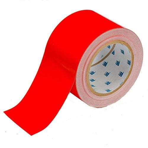 Brady, B-514, ToughStripe, golvmärkningstejper, polyester, röd, 101,6 mm x 30 m (104373)