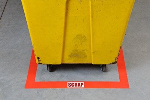 Brady, B-514, ToughStripe, golvmärkningstejper, polyester, röd, 101,6 mm x 30 m (104373)