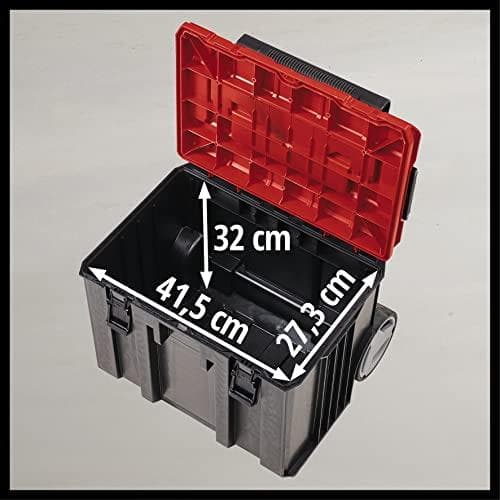 EINHELL E-Case L - systemväska med däck för förvaring & transport (stänksäker | max. 120 kg | inkl. 1x insats) (4540014)