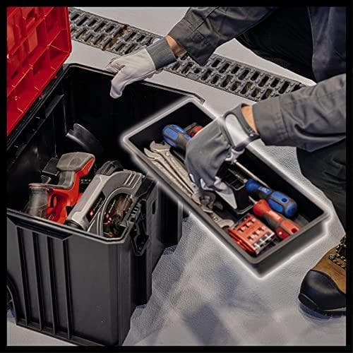 EINHELL E-Case L - systemväska med däck för förvaring & transport (stänksäker | max. 120 kg | inkl. 1x insats) (4540014)