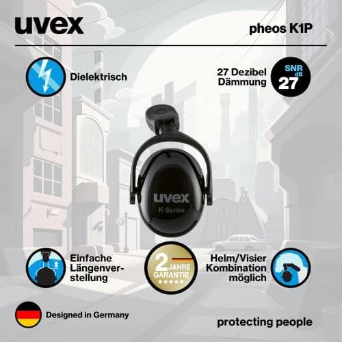 Uvex 2502 2600216 hörselkåpor 34 dB 1 st (2600216)