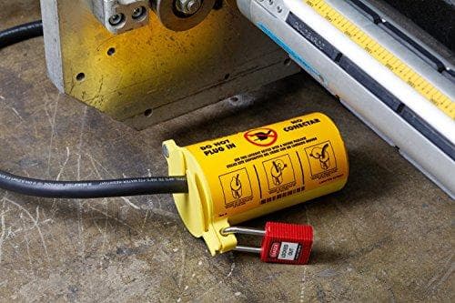 Brady, 3-IN-1 elektrisk barriär, gul, för kabeldiametrar upp till 31 mm, med engl. Instruktionsetiketter (1 st) (045842)