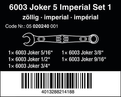 Wera 6003 joker 4 sæt 1 (05020228001)