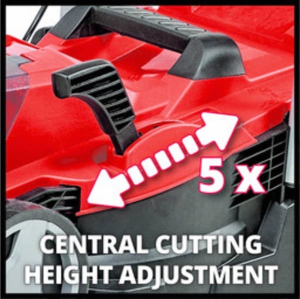 Einhell-akkuruohonleikkuri GE-CM 18/33 Li-Solo Power X-Change (litiumioni, jopa 200 m², harjaton moottori, 5-portainen keskitetty leikkuukorkeuden sää