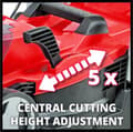 Pikkukuva 4 / 8: Einhell-akkuruohonleikkuri GE-CM 18/33 Li-Solo Power X-Change (litiumioni, jopa 200 m², harjaton moottori, 5-portainen keskitetty leikkuukorkeuden sää
