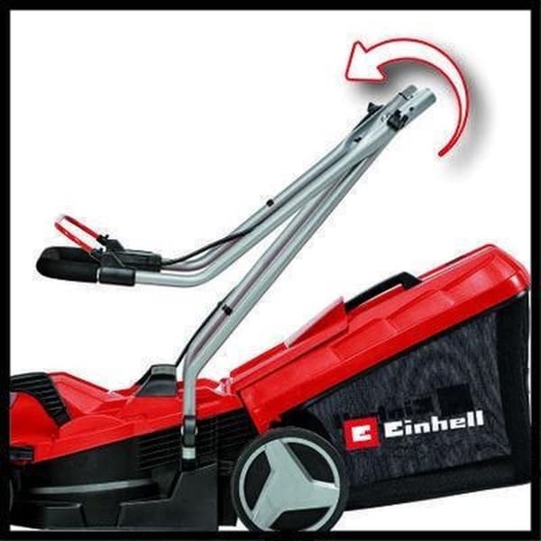 Einhell-akkuruohonleikkuri GE-CM 18/33 Li-Solo Power X-Change (litiumioni, jopa 200 m², harjaton moottori, 5-portainen keskitetty leikkuukorkeuden sää
