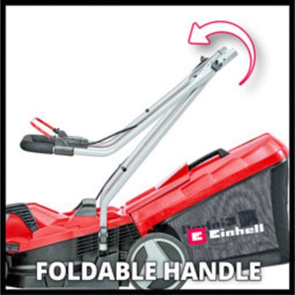 Einhell-akkuruohonleikkuri GE-CM 18/33 Li-Solo Power X-Change (litiumioni, jopa 200 m², harjaton moottori, 5-portainen keskitetty leikkuukorkeuden sää