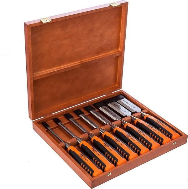 Bahco Mejsel Set 6,10,12,16,18,25,32,36mm i trälåda 424P-S8-EUR (424P-S8-EUR)