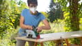 Miniatyrbillede 4 af 6: Bosch Home and Garden UniversalCirc 18V-53 Akku-rundsavsæt Skæredybde max. (90°) 53 mm inkl. batteri, inkl. oplader 18 V 2,5 Ah (06033B1402)