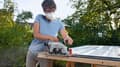Miniatyrbillede 5 af 6: Bosch Home and Garden UniversalCirc 18V-53 Akku-rundsavsæt Skæredybde max. (90°) 53 mm inkl. batteri, inkl. oplader 18 V 2,5 Ah (06033B1402)