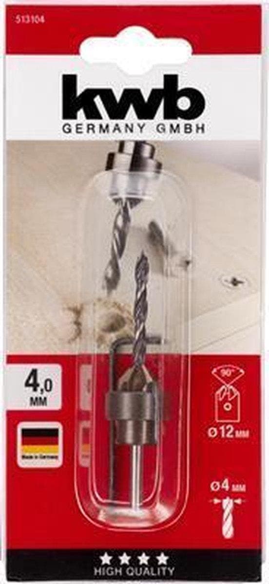 kwb 513104 træspiralbor 3-delt 4 mm 1 stk (513104)