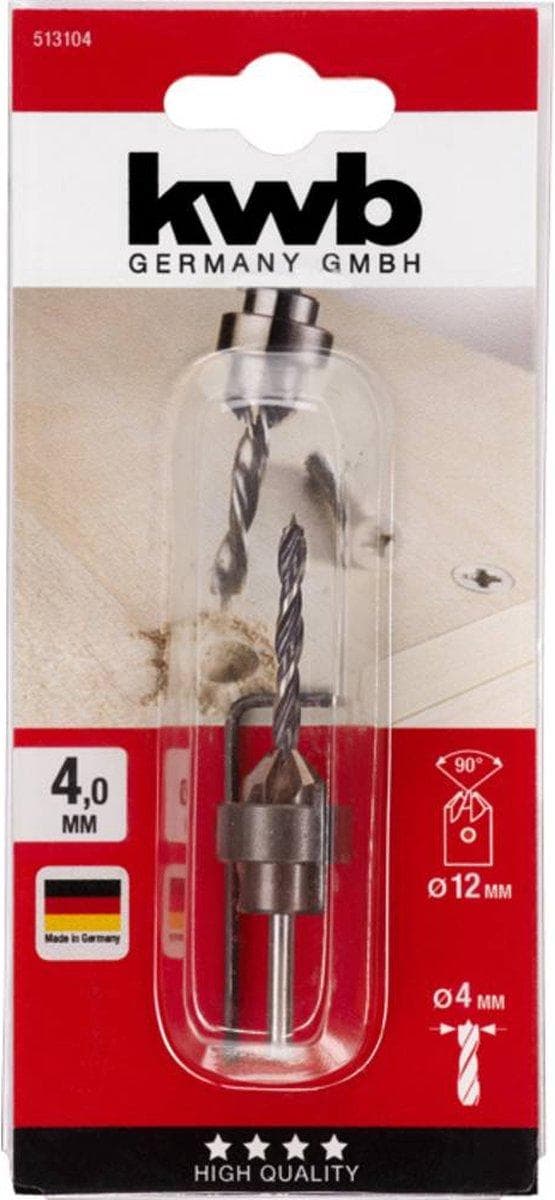 kwb 513104 træspiralbor 3-delt 4 mm 1 stk (513104)