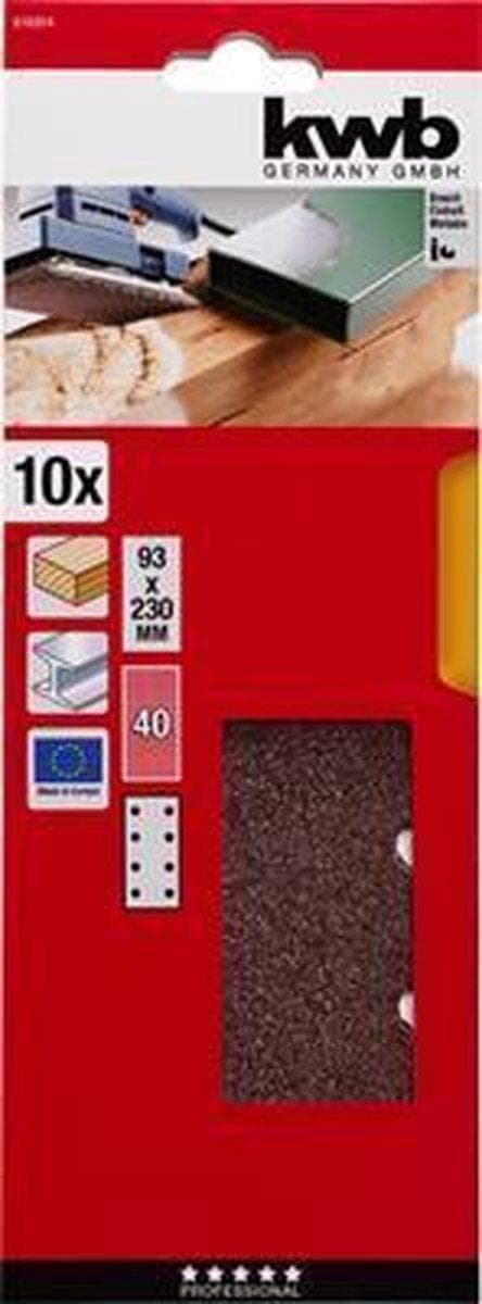 kwb 818204 sandpapper 40 korn (L x B) 230 mm x 93 mm 10 st. (818204)