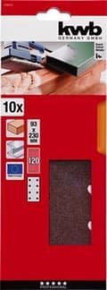 Miniatyrbild 4 av 4: kwb 818212 sandpapper 120 korn (L x B) 230 mm x 93 mm 10 st. (818212)