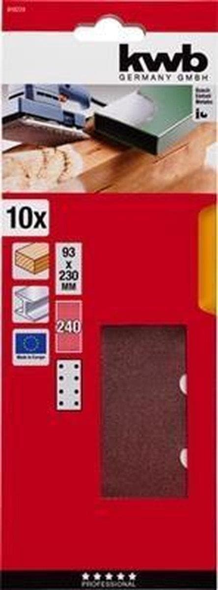 kwb 818224 sandpapir korn 240 (L x B) 230 mm x 93 mm 10 stk (818224)