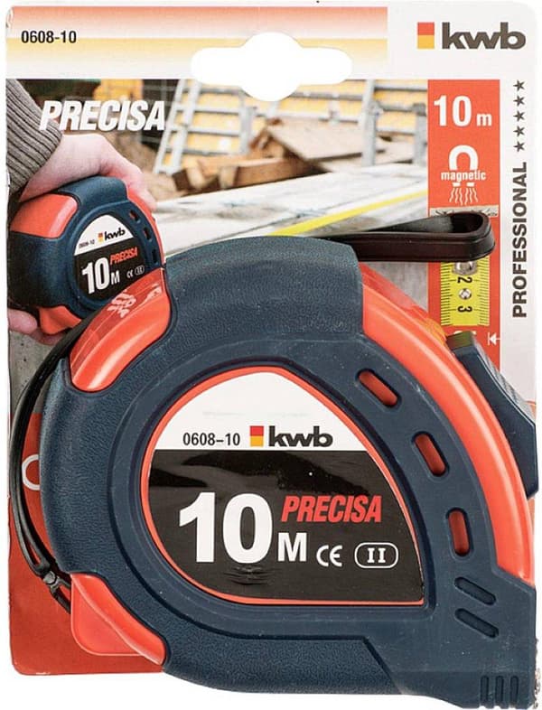 kwb 060810 måttband 10 m stål, plast (060810)