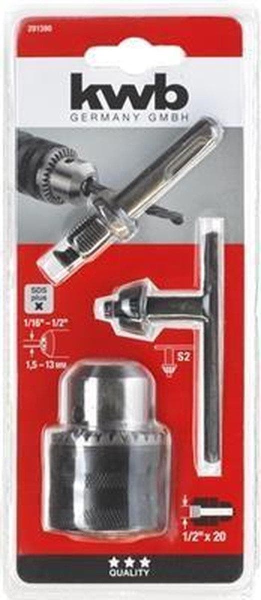 kwb nyckelborrchuck 291390 1,5 - 13 mm (291390)
