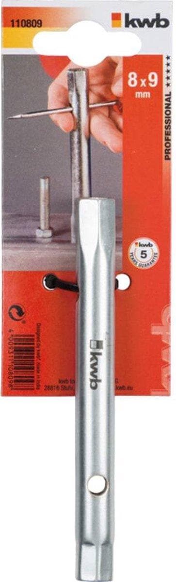kwb 110809 rørformet topnøgle 8 mm, 9 mm 1 stk (110809)