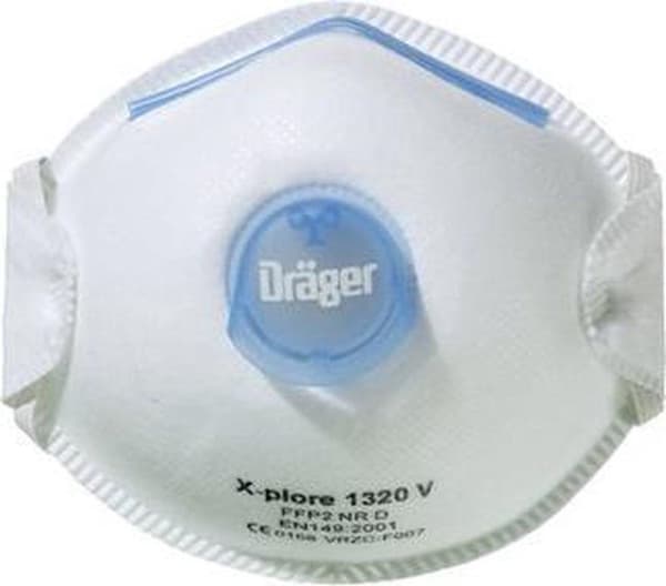 Dräger X-plore 1320 FFP2 V NRD partikelskyddsmask med ventil (paket med 10 st) (3951214)