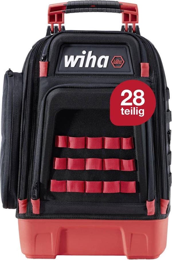Wiha 45528 elektriker værktøj rygsæk udstyret 28 stykker (L x B x H) 385 x 260 x 530 mm (45528)
