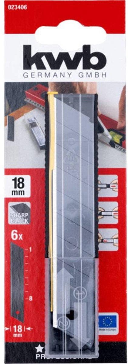kwb avsnäppningsblad 18 mm av kolstål 023406 6 st. (023406)