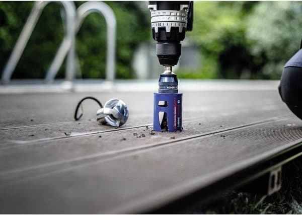 Bosch Expert Construction Material - hulsav - til mursten, spånplader, nåletræ, glasfiberforstærket plast, bløde fliser - 25 mm