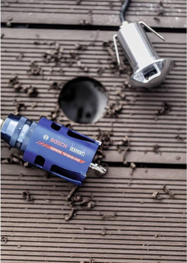 Bosch Expert Construction Material - hulsav - til mursten, spånplader, nåletræ, glasfiberforstærket plast, bløde fliser - 25 mm
