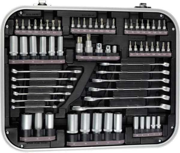 QUANTOOL hylsnyckelset 1/4" 1/2" 3/8" 226 delar Q25000 (Q25000)