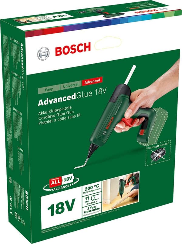 Bosch AdvancedGlue 18V - kuumaliimapistooli - johdoton - 11 mm - ilman akkua - 18 V