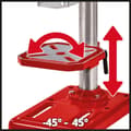 Pikkukuva 2 / 8: Einhell TC-BD 500. Tuotetyyppi: penkkipora, holkkityyppi: jakoavain, istukka: B16. Pyörimisnopeus (min): 300 rpm, Pyörimisnopeus (max): 2410 rpm, Pora