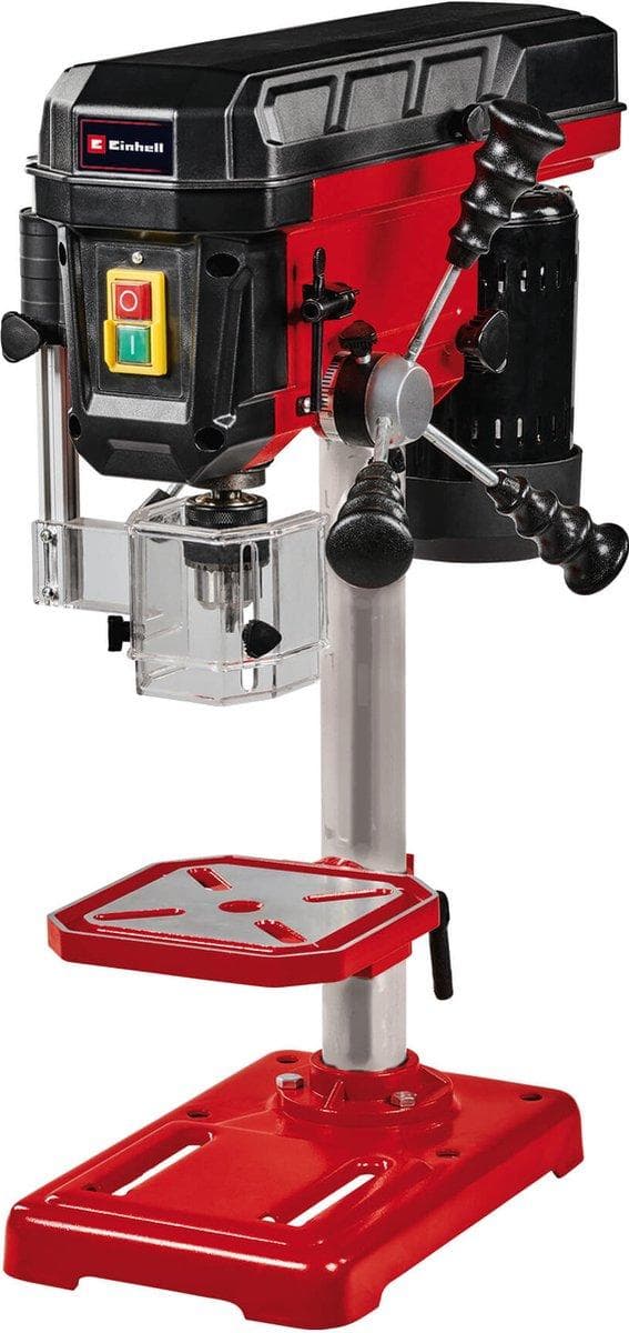 Einhell TC-BD 500. Produkttyp: bänkborr, hylstyp: skiftnyckel, chuck: B16. Rotationshastighet (min): 300 rpm, Rotationshastighet (max): 2410 rpm, Borr Svart, Röd