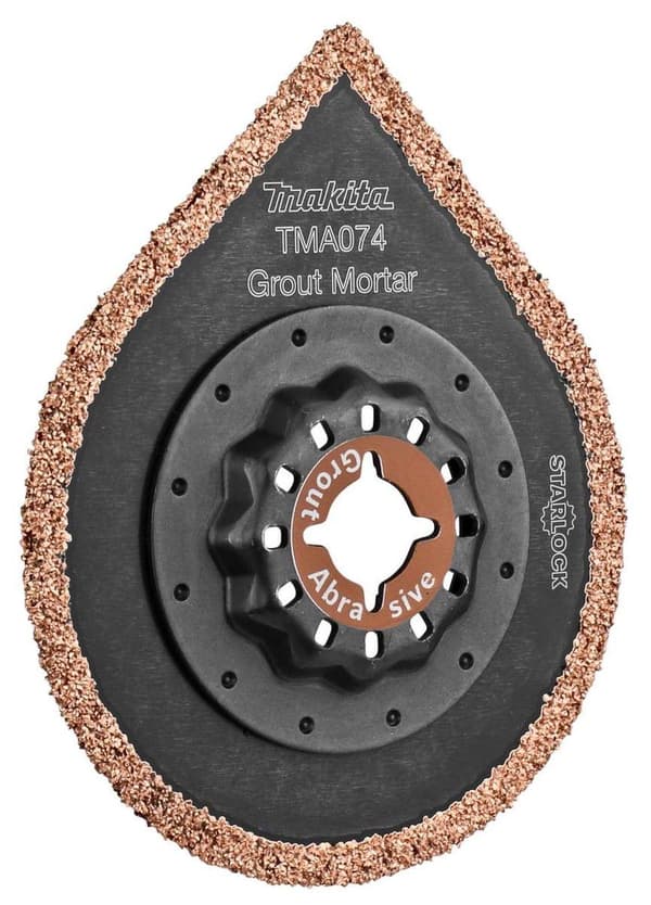 Makita TMA074 - Multiverktygsblad - för glasfiber, fogmassa, kakellim, epoxi, fogmassa - 70 mm - korn: 40 - för Makita DTM52Z