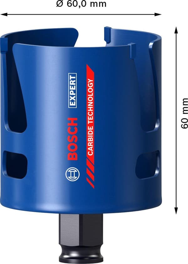 Bosch Expert Construction Material - hålsåg - för tegel, spånskivor, barrträ, glasfiberarmerad plast, mjukt kakel - 60 mm