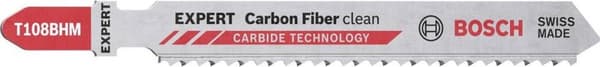 Bosch Expert Carbon Fiber Clean T 108 BHM - stiksavklinge - til glasfiberforstærket plast, kulfiberforstærket plast, fiberforstærket plast - 3 stk - T