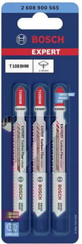 Miniatyrbillede 2 af 6: Bosch Expert Carbon Fiber Clean T 108 BHM - stiksavklinge - til glasfiberforstærket plast, kulfiberforstærket plast, fiberforstærket plast - 3 stk - T