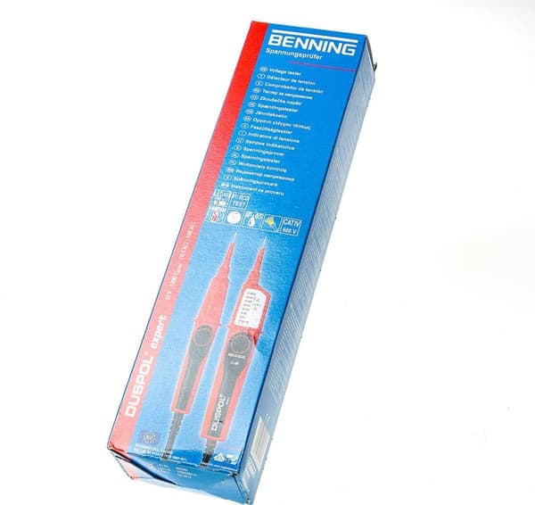 Benning DUSPOL -asiantuntija kaksinapainen jännitetesteri, 12 V - 1000 V AC/DC LED CAT IV 600 V / CAT III 1000 V (050262)