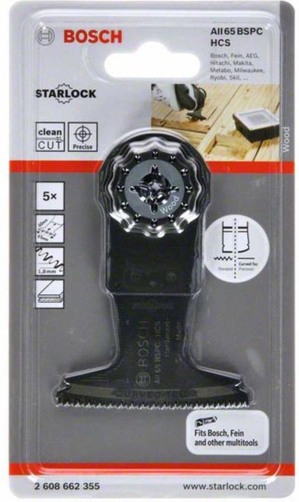 Bosch AII 65 BSPC - skärblad för dyksåg - för lövträ - 5 delar - Starlock - bredd: 65 mm