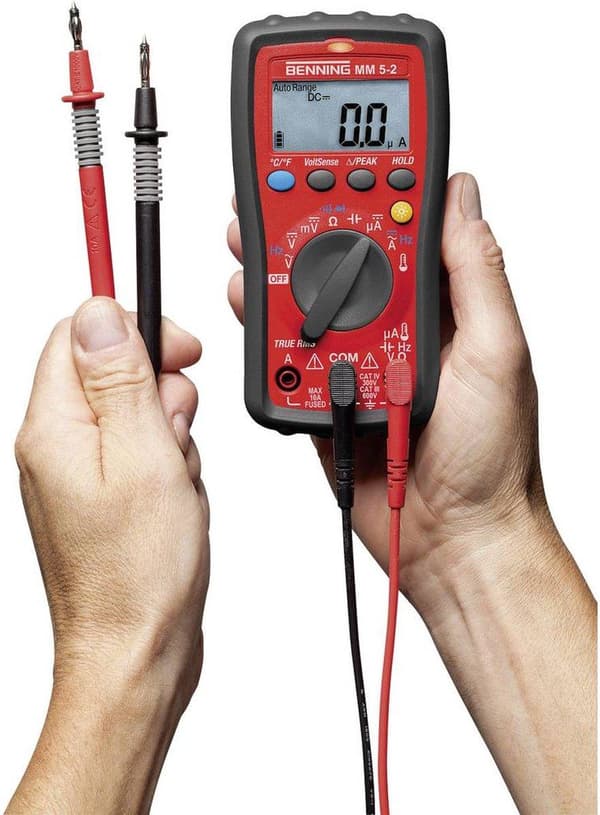 BENNING-yleismittari 0,0001-600 V AC/DC 0,001-10A vaihtovirta MM 5-2 (044071)