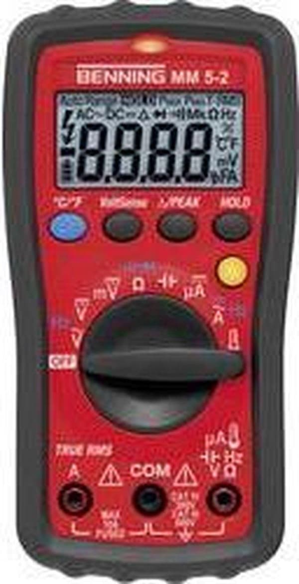 BENNING-yleismittari 0,0001-600 V AC/DC 0,001-10A vaihtovirta MM 5-2 (044071)