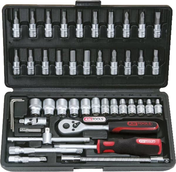 KS TOOLS 1/4" hylsnyckelsats, 46 st. (911.0646)