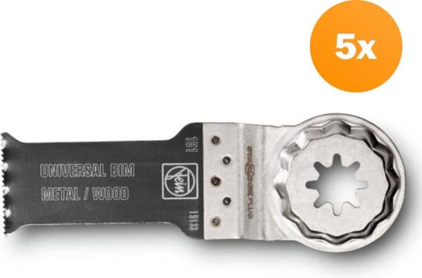 FEIN 63502151230 - savklinge - line - gipsplader - plast - profil - metalplade - træ - bimetal - 6 cm - 28 mm - 5 stk. (63502151230)